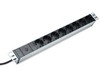 Scheda Tecnica: DIGITUS DN-95410 1U Aluminium PDU, RackmounTBle, 10A Plug - 250VaC 50/60Hz, 8x outlet, IEC C14 plug pre-fuse