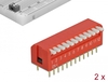 Scheda Tecnica: Delock Dip Flip Switch Piano 12-digit 2.54 Mm Pitch Tht - Vertical Red 2 Pieces