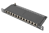 Scheda Tecnica: DIGITUS Cat.6a, Class EA Patch Panel, shielded, 12-port - 0.5U, 10", black