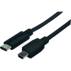 Scheda Tecnica: Manhattan Cavo HiSpeed USB - Mini-b male / USB-c male 1m Nero