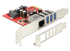 Scheda Tecnica: Delock Pci Express Card > 3 X External USB 3.0 + 1 X - External Gigabit LAN Low Profile Form Factor