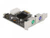 Scheda Tecnica: Delock Pci Express X1 Card To 2 X Ps/2 And USB Pin Header - Low Profile Form Factor