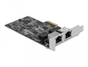 Scheda Tecnica: Delock Pci Express X2 Card To 2 X RJ45 2.5 Gigabit LAN - Rtl8125