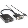 Scheda Tecnica: Hamlet ADApter Video VGA Male To HDMI F With Audio Jack - 3.5mm 1080p