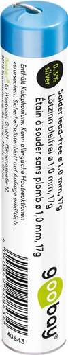 Scheda Tecnica: Goobay Stagno In Rotolo Per Saldatura Diam. 1.0 Mm, 17gr - 
