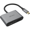 Scheda Tecnica: Akasa USB Typ C 2-in-1 Displaydapter Silver - 