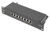 Scheda Tecnica: DIGITUS CAT 6A Patch Panel, shielded,8-Port 1U, 10" rack - mount, black RAL 9005