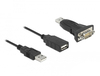 Scheda Tecnica: Delock ADApter USB 2.0 Type-a To 1 X Serial Rs-232 D-sub 9 - Pin Male With Nuts