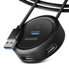 Scheda Tecnica: Axagon HUE-P1AL 4x USB 3.2 Gen 1, Runder Hub, 1,2 M USB-a - Cable