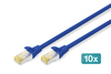 Scheda Tecnica: DIGITUS Cavo LAN Cat.6a S/FTP AWG 26/7 - 10p Awg 26/7 2 Male 10 Pieces Blue