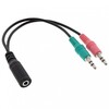 Scheda Tecnica: InLine Cavo Audio, 2x Jack 3,5mm Male 1x Jack 3,5mm - F, 4poli Ctia, 0,15m Adattatore Cuffie Con Microfon