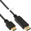 Scheda Tecnica: InLine Cavo DP Male HDMI - M, 3m, Pin Dorati, Nero