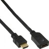 Scheda Tecnica: InLine Cavo High Speed HDMI Male / F - 5m, Contatti Dorati, Nero