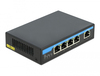 Scheda Tecnica: Delock Switch Gigabit Ethernet 4 Port PoE + 1 RJ45 - 