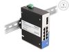 Scheda Tecnica: Delock Industrie Gigabit Ethernet Switch 8 Port RJ45 2 Port - SFP for Hutschiene