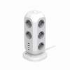 Scheda Tecnica: Techly Multipresa verticale da Tavolo Torretta - 11 Prese Schuko, 2 USB-A e 2 USB-C, bianco, 3680W