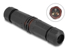 Scheda Tecnica: Delock Cable Connector For Outdoor 3 Pin, Ip68 Waterproof - Screwable, Cable Diameter 4.5 - 7.5 Mm Black