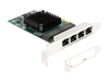 Scheda Tecnica: Delock Pci Express X1 Card To 4 X RJ45 Gigabit LAN Bcm - 