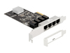 Scheda Tecnica: Delock Pci Express X4 Card 4 X RJ45 Gigabit LAN Rtl8111 - 