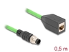 Scheda Tecnica: Delock M12 Cable -coded 8 Pin Male - To RJ45 Female Pur (tpu) 0.5 M