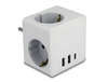 Scheda Tecnica: Delock Multi Socket Cube 3-way With Childproof Lock And USB - Charger White