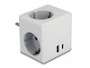 Scheda Tecnica: Delock Multi Socket Cube 3-way With Childproof Lock And USB - Pd 3.0 Charger 20 W White