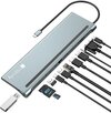 Scheda Tecnica: Techly Docking Station 12" 1 USB-c Hub VGA HDMI Dp - RJ45 Con Lettore Micro Sd/sd