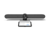 Scheda Tecnica: Logitech Rally Bar: 6 microfoni beamforming, videocamera - PTZ, 2 altoparlanti, 910x130.5 x 164 mm. Tap IP: 10.1", 1