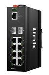 Scheda Tecnica: LINK Switch Industriale 8 Porte Gigabit PoE 30w, 2 Sfp - Layer 2