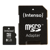 Scheda Tecnica: Intenso microSDHC 8GB Classe 10 + Adattatore Sd - 
