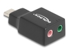 Scheda Tecnica: Delock External USB Sound Card With Type-c Male To 2 X 3.5 - Mm Stereo Jack Plug E Play Audio Adapter Black