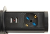 Scheda Tecnica: LINK Multipresa Da Tavolo Estraibile Con Una Porta - Universale Ita/schuko, Caricabatterie Senza Fili