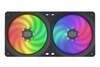 Scheda Tecnica: Cooler Master MasterFan SF240R ARGB 2x120 mm, RGB, 650 - 1800 RPM, 2 x 43 CFM, 1.58 mmH2O, 4-Pin PWM, 262 g