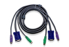 Scheda Tecnica: ATEN 10ft Ps/2 - 3 M - Ps/2 - Ps/2 - VGA - Nero - 2 X 6 Pin - Mini-din M - 1 X Hdb-15 M