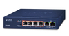 Scheda Tecnica: PLANET 4-port 10/100tx 802.3at PoE + 2-port 10/100tx - Desktop Switch (60w PoE Budget, 250m Extend Mode, Faness