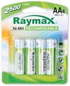 Scheda Tecnica: RAYMAX BATTERIES Blister 4 Batterie Ricaricabili Stilo Aa - 2500 mAh